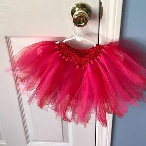 Special made red and pink sparkling tutu